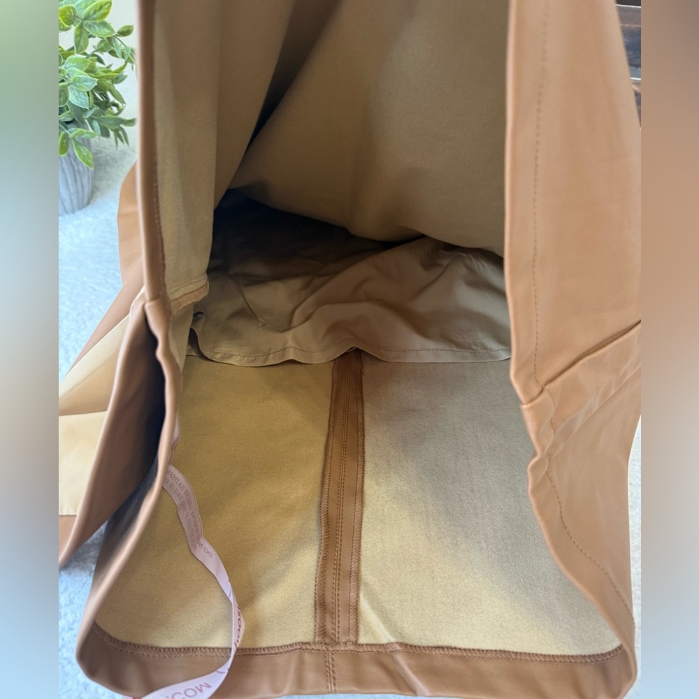 Choosy brand brown faux leather midi wrap skirt with a side bow detail - Picture 9 of 11